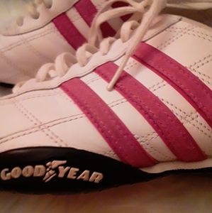 Adidas Tuscana women SZ 9 white pink leather